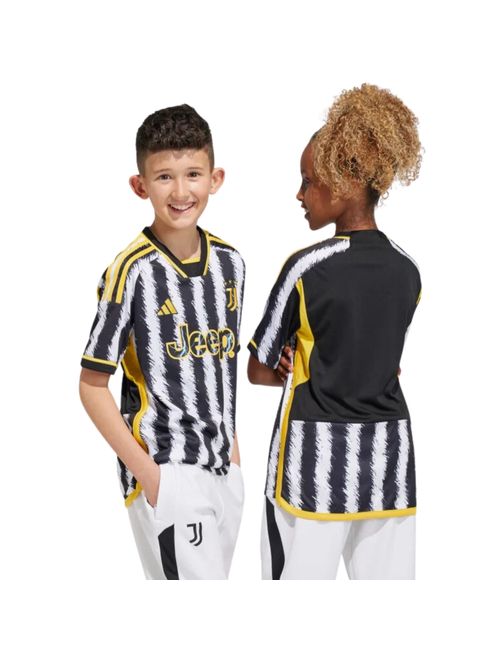 Camisa Juventus I 2023/24 Adidas Infantil - Branca/Preta