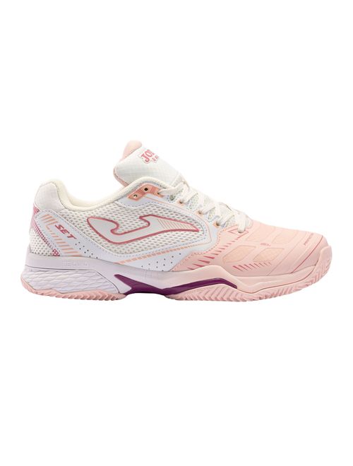 Tênis Joma Set Lady Saibro Clay Feminino - Branco/Rosa