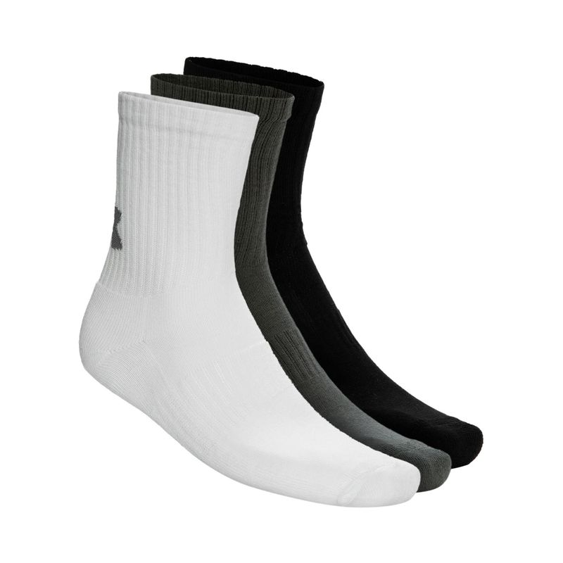 Kit-Meia-Cano-Alto-Under-Armour-Core-Cotton-Crew-3-Pares-Unissex---Multicolor