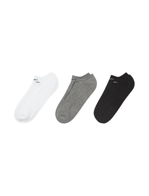 Kit Meias Nike Everyday Cushioned 3 Pares Unissex - Branca/Cinza