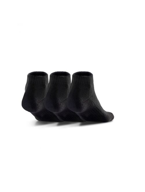 Kit Meias Under Armour Cano Curto Core Cotton Locut 3 Pares Unissex - Preta