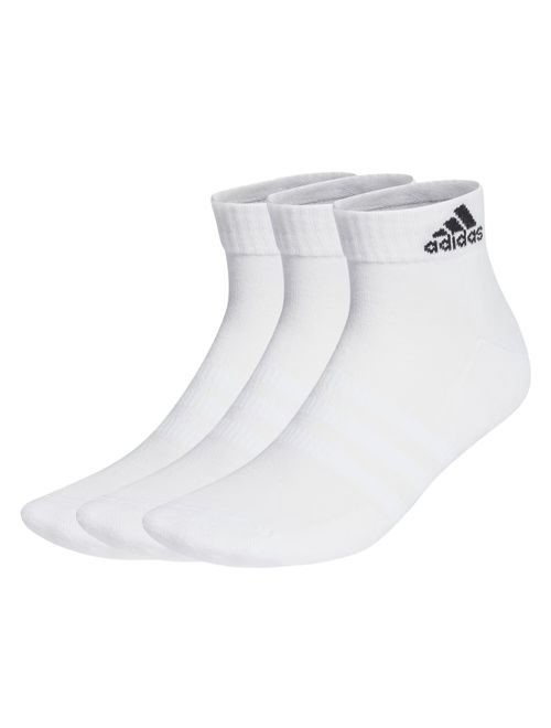 Kit Meias Adidas Sportswear Ankle 3 Pares Unissex - Branca