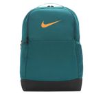 Mochila Nike Brasilia 9.5 Verde e Laranja Unissex