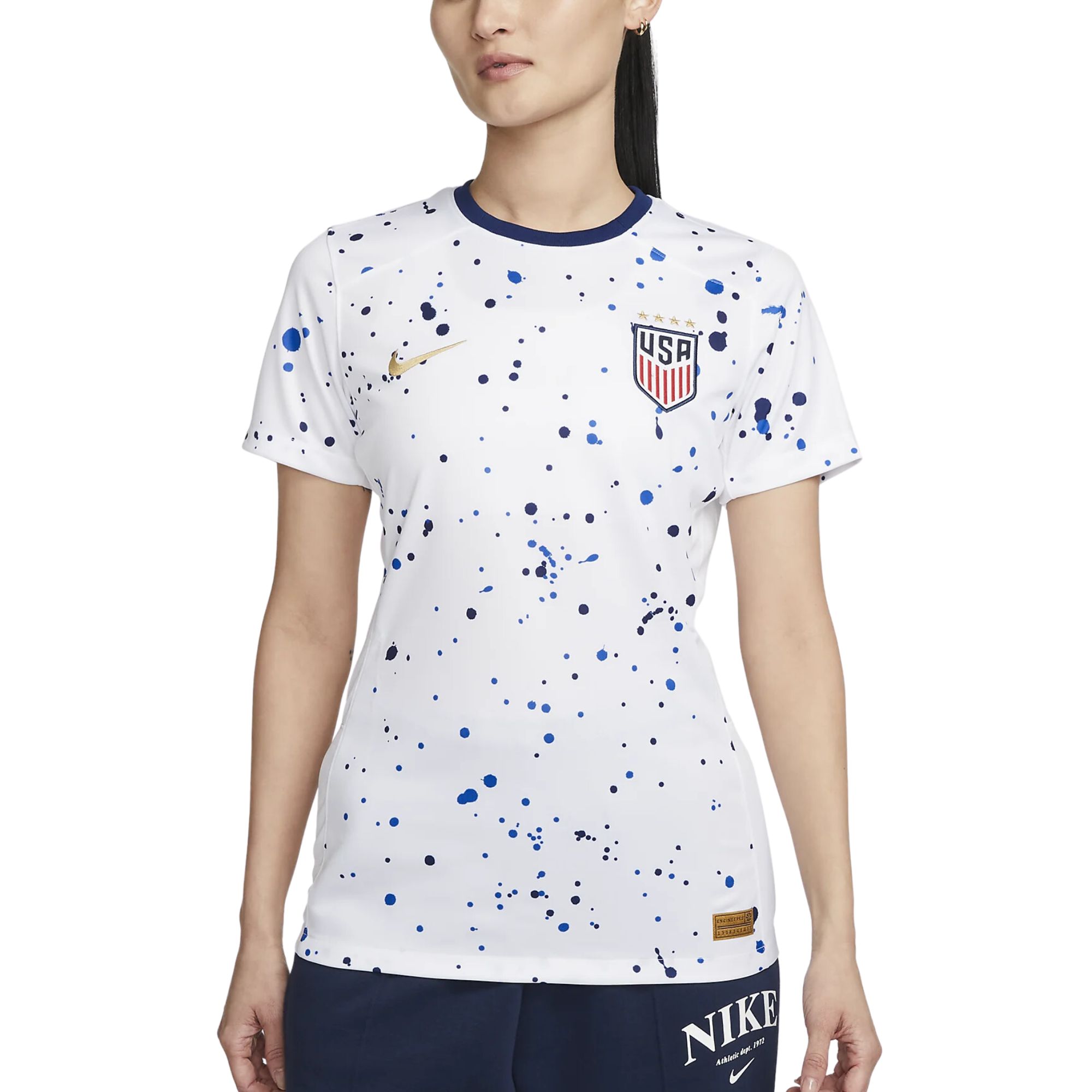 Camisa Estados Unidos 2023 Nike Stadium Jersey Home Feminina - Branca/Azul
