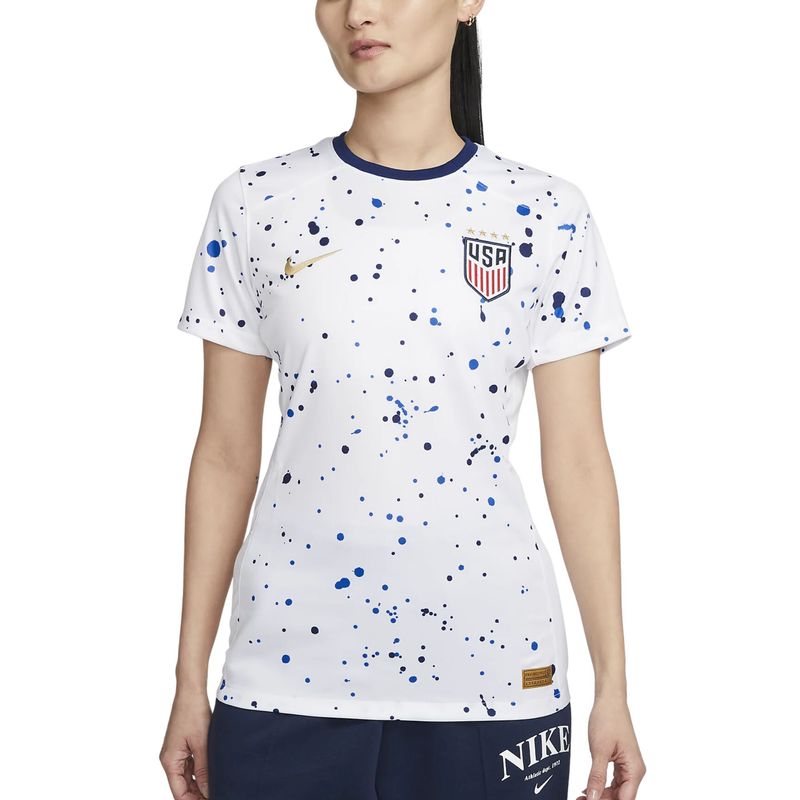 Camisa Estados Unidos 2023 Nike Stadium Jersey Home Feminina - Branca/Azul