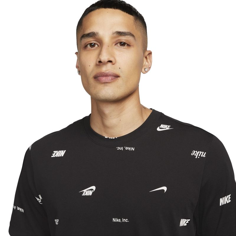 Camiseta Nike Sportswear Club AOP Masculina Black - Base