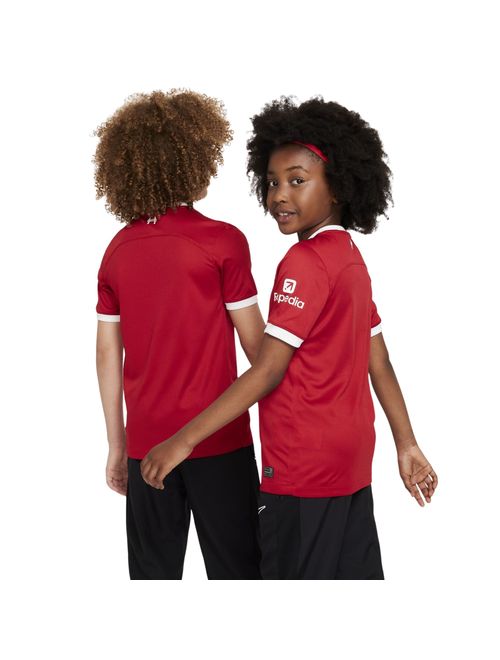 Camisa Liverpool Fc 23/24 Nike Stadium Infantil - Vermelha/Branca