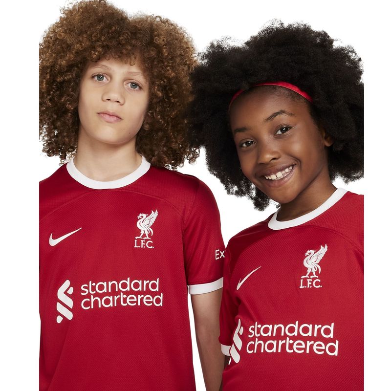 Camisa Futebol Liverpool Fc 23/24 Nike Stadium Infantil - Vermelha/Branca