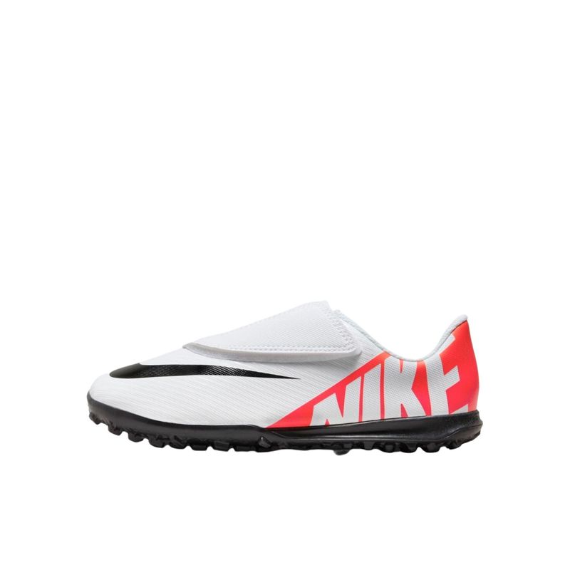 Chuteira Society Nike Mercurial Vapor 15 Club Infantil - Branca/Vermelha