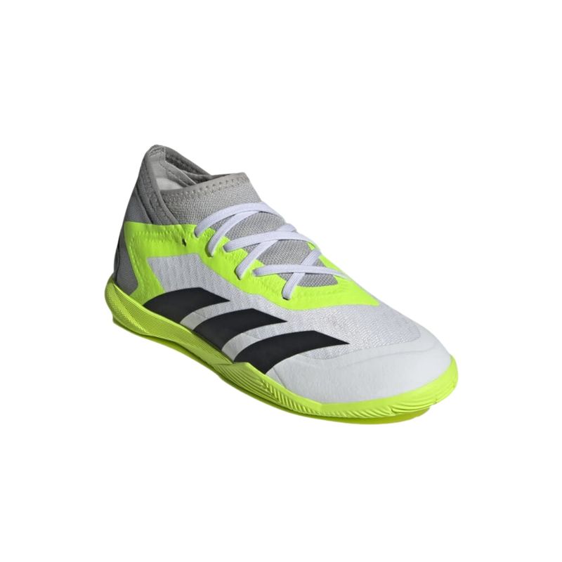 Chuteira Futsal Adidas Predator Accuracy 3 Infantil- Branca/Verde