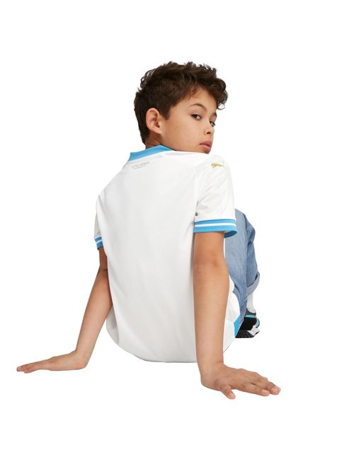 Camisa Olympique De Marseille I 23/24 Puma Infantil - Branca