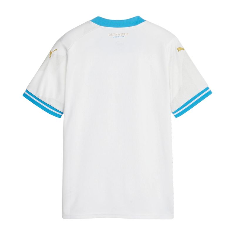 Camisa-Olympique-De-Marseille-23-24-Puma-Home-Infantil---Branca