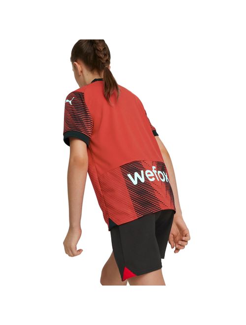 Camisa Milan I 23/24 Puma Infantil - Vermelha/Preta