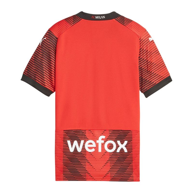 Camisa Ac Milam 23/24 Puma Home Infantil- Vermelha/Preta