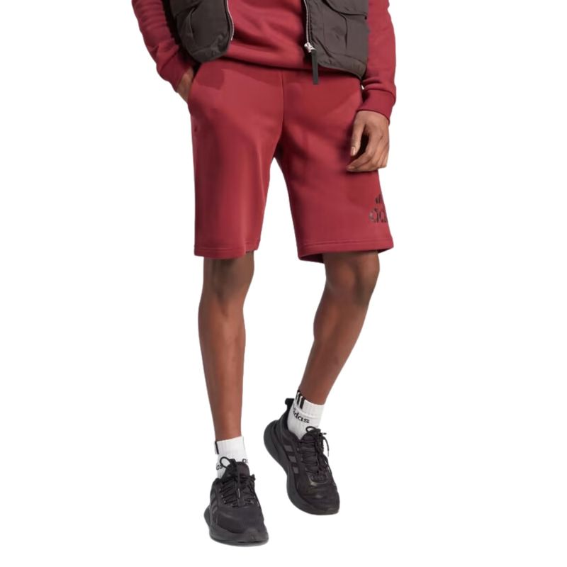 Shorts-Moletinho-Adidas-Estampado-Essentials-Masculino---Vermelho