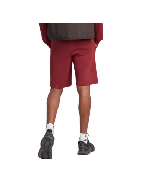 Shorts Moletinho Adidas Estampado Essentials Masculino - Vermelho