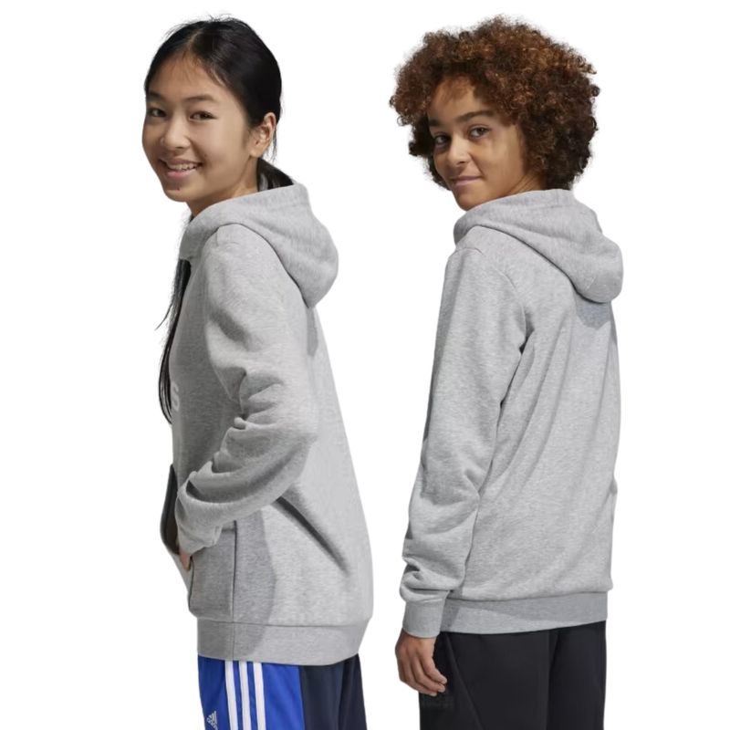 Blusao-Com-Capuz-Adidas-Essentials-Big-Logo-Infantil---Cinza
