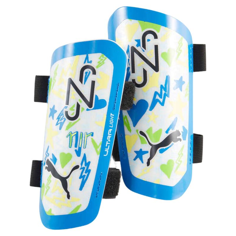 Caneleira-Neymar-Jr-Puma-Ultra-Light-Strap-Infantil---Branca-Azul