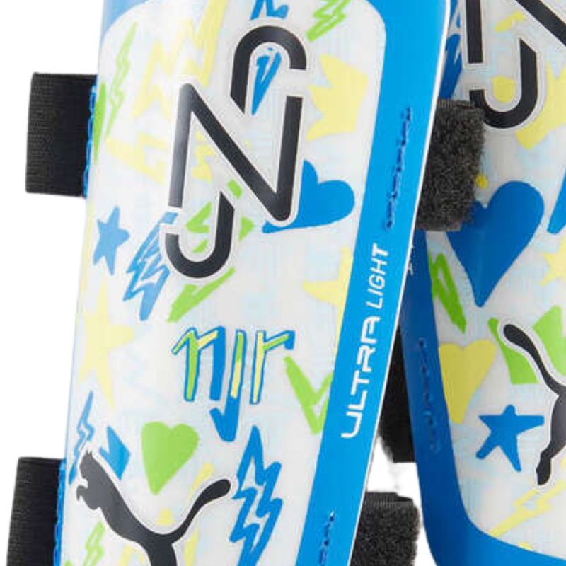 Caneleira-Neymar-Jr-Puma-Ultra-Light-Strap-Infantil---Branca-Azul