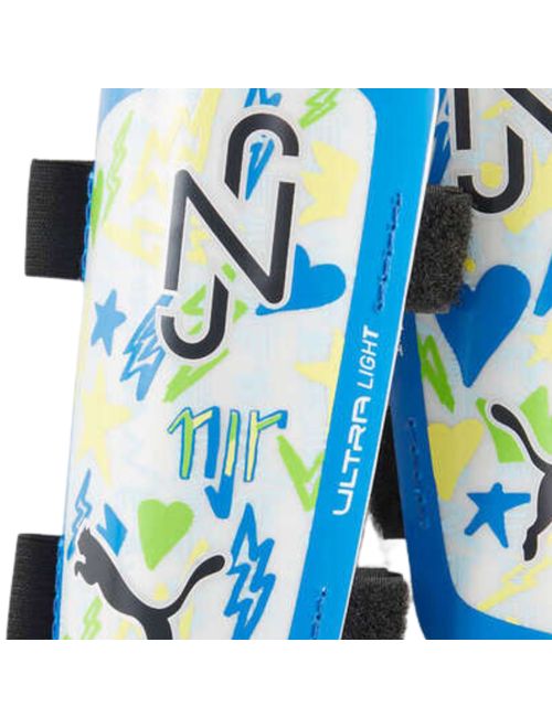 Caneleira Neymar Jr Puma Ultra Light Strap Infantil - Branca/Azul