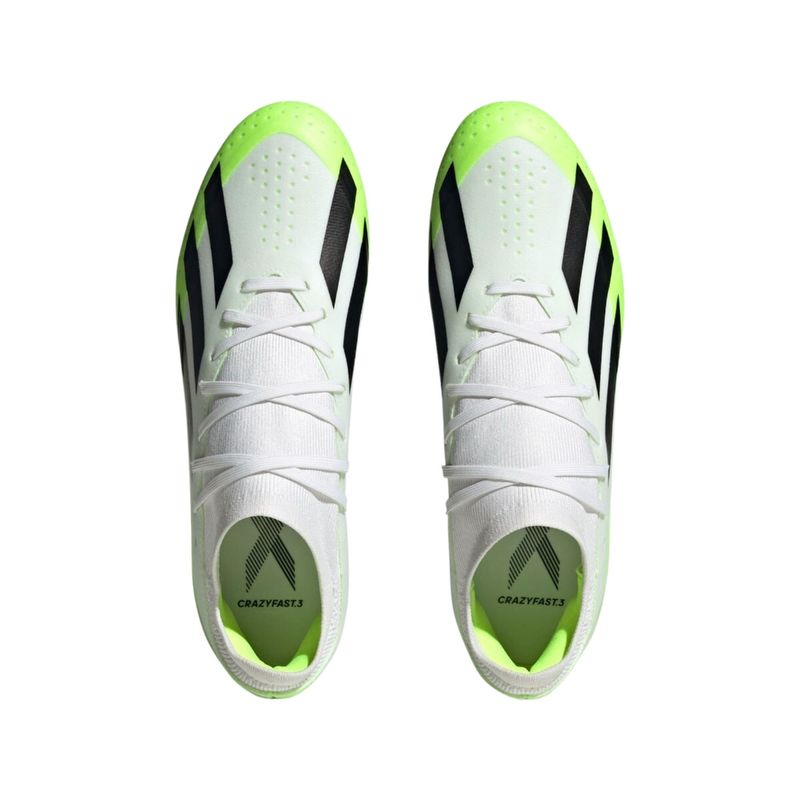 Chuteira-Campo-Adidas-X-Crazyfast-3-Firm-Masculina---branca-verde