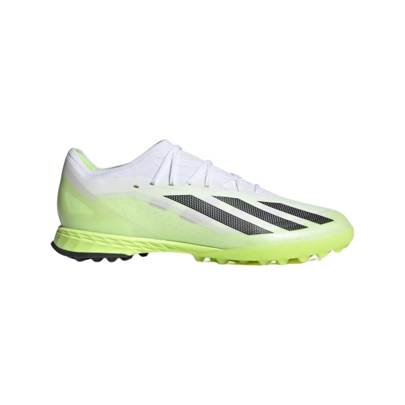 Chuteira Society Adidas Crazyfast 1 Turf Masculina - Branca/Verde