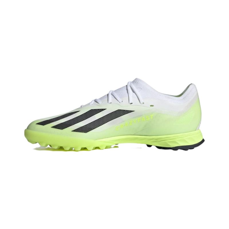 Chuteira Society Adidas Crazyfast 1 Turf Masculina - Branca/Verde