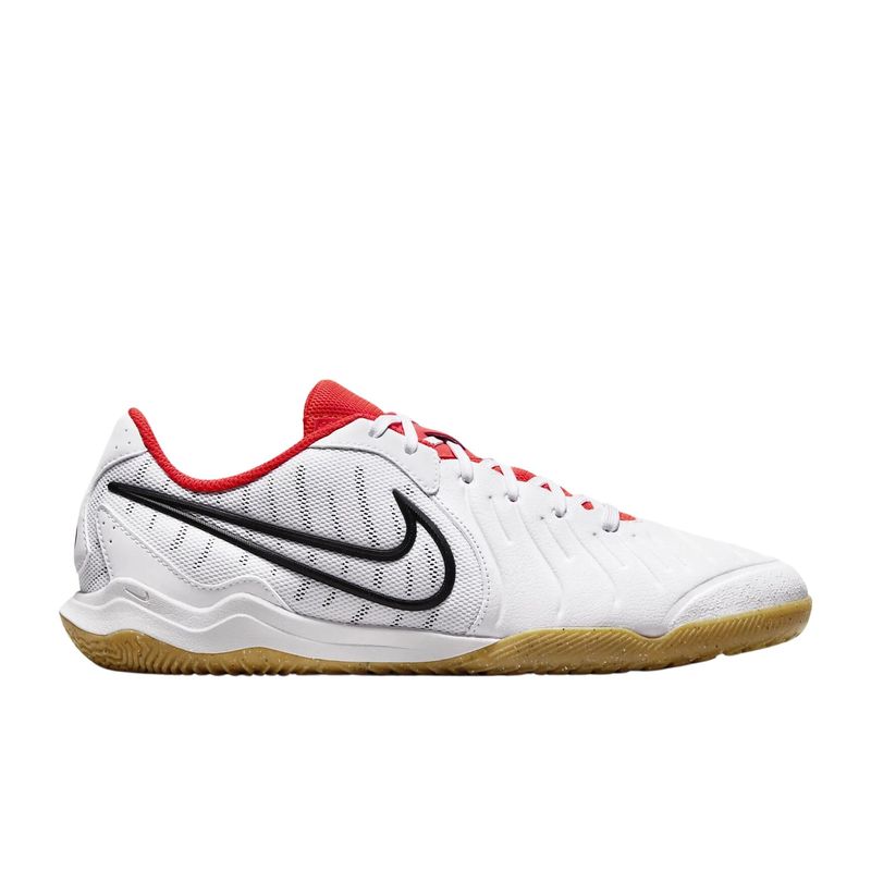 Chuteira-Futsal-Nike-Tiempo-Legend-10-Academy-Ic-Masculina---Branca-Vermelha