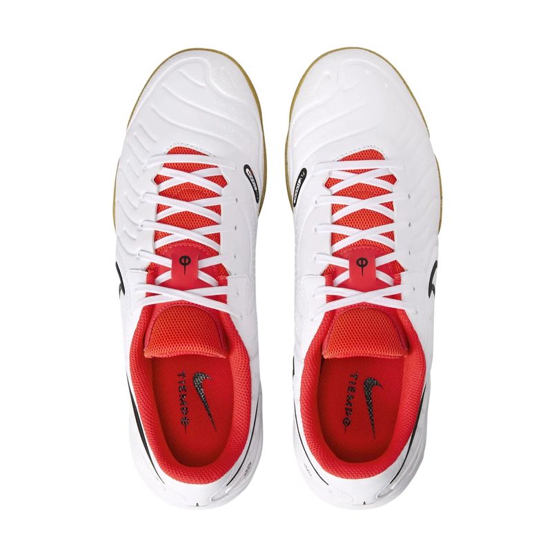 Chuteira-Futsal-Nike-Tiempo-Legend-10-Academy-Ic-Masculina---Branca-Vermelha