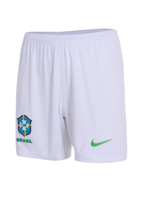 Calção CBF II 23/24 Nike Torcedor Pro Feminino - Branco/Verde