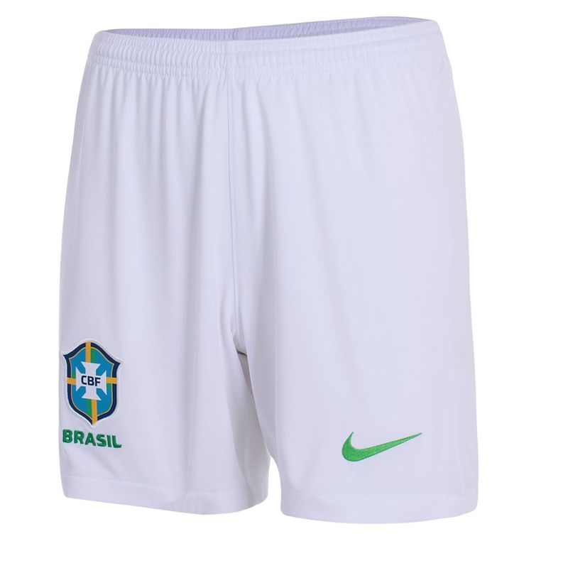Calção CBF II 23/24 Nike Torcedora Pro Feminino - Branca/Verde