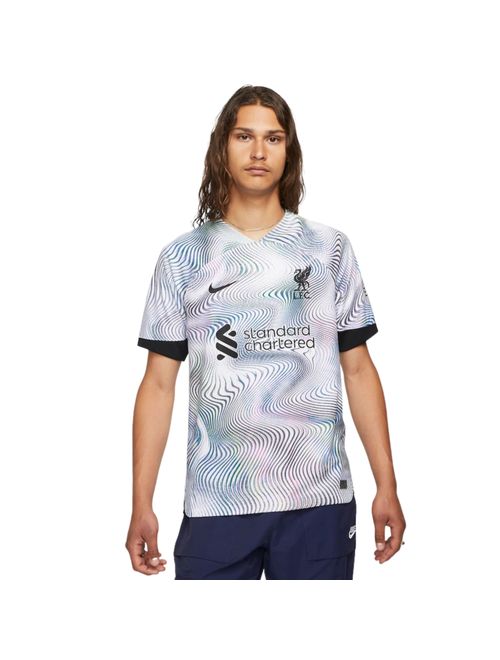 Camiseta Liverpool II 22/23 Nike Torcedor Pro Masculina - Branca/Preta