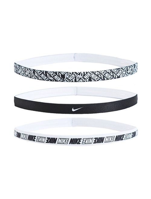 Kit Faixa De Cabeça Nike Headbands 3 Unidades Unissex - Preta/Branca