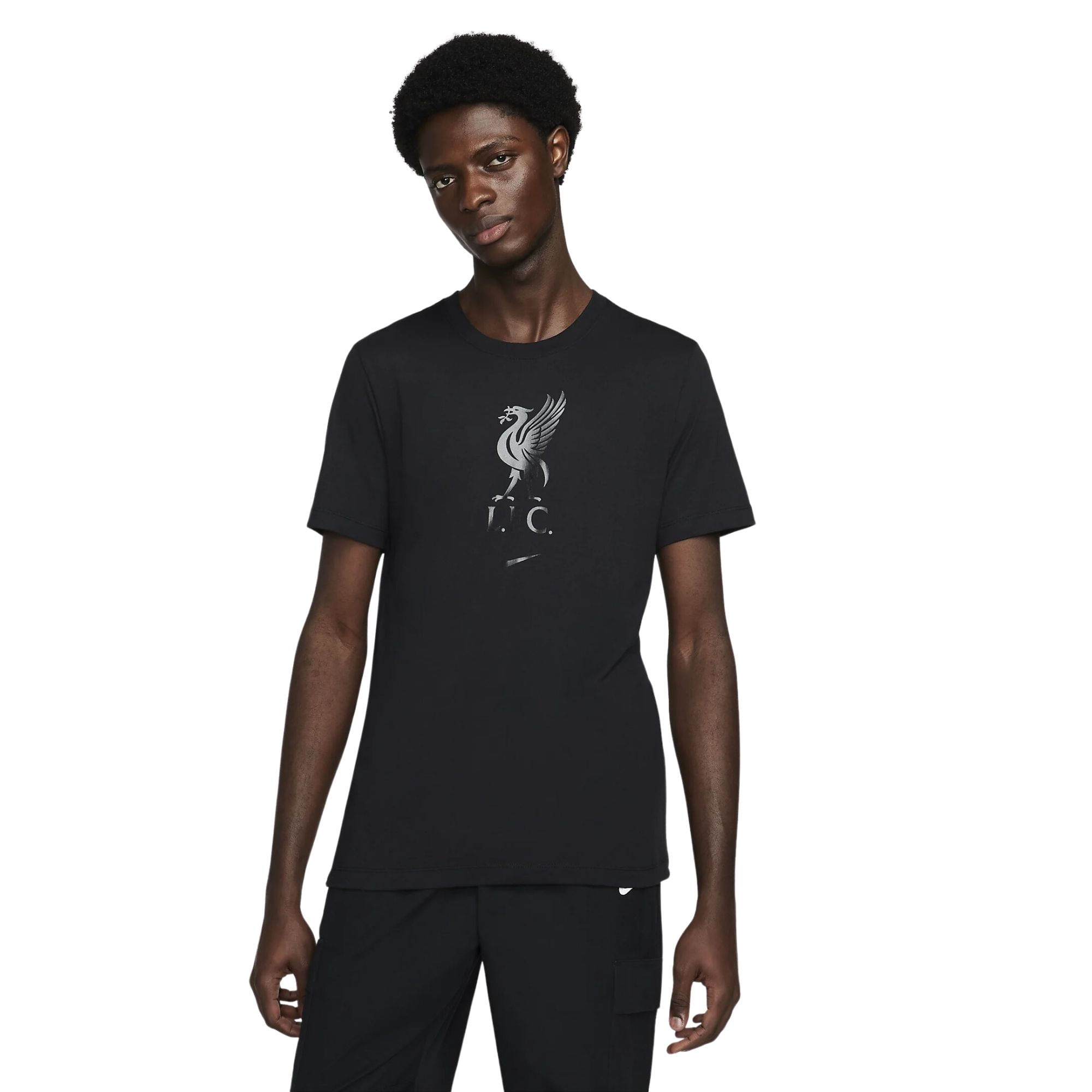 Camiseta Liverpool Fc Nike Crest SS Masculina - Preta