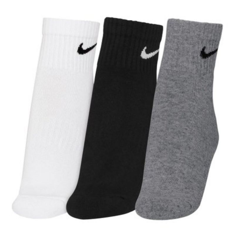Kit Meia Nike Everyday Cushion Ankle 3 Pares Masculina - Cinza/Preta