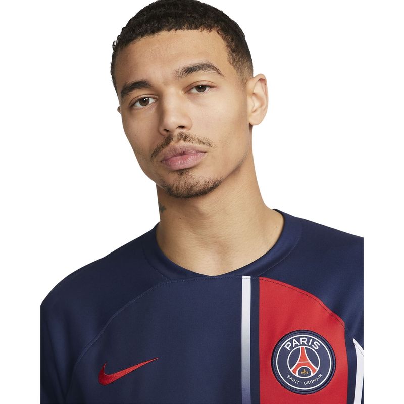 Camisa-Paris-Saint-Germain-2023-24-Nik-Estadium-Home-Masculina---Azul-Vermelha