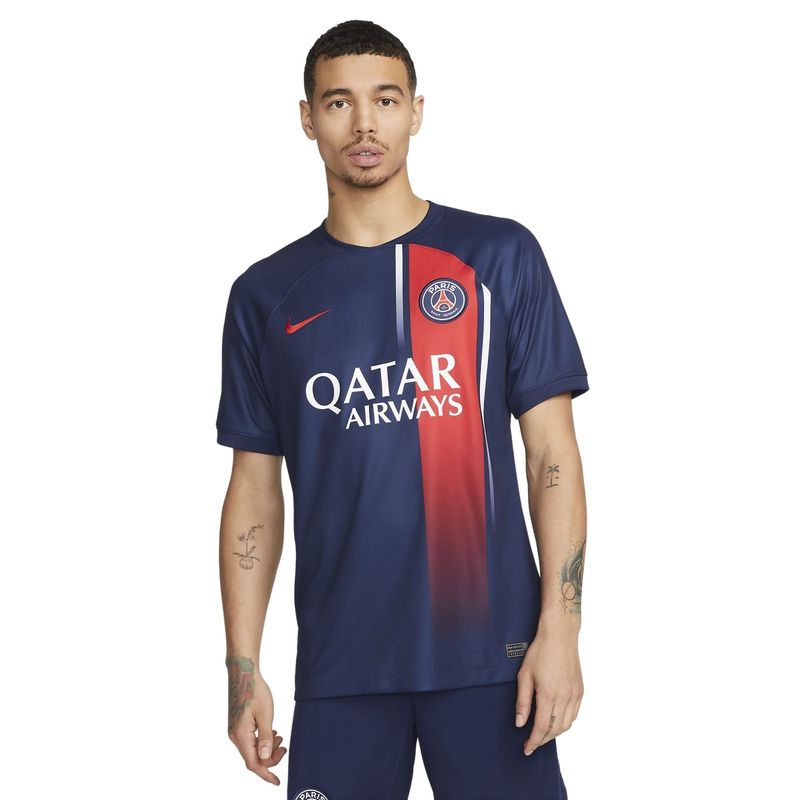 Camisa-Paris-Saint-Germain-2023-24-Nik-Estadium-Home-Masculina---Azul-Vermelha