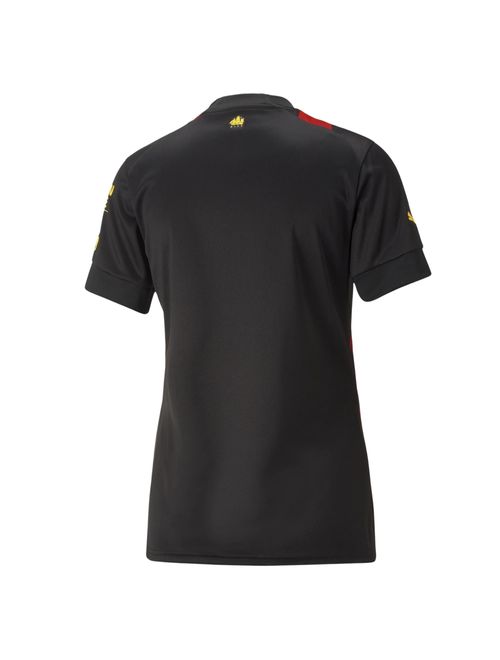 Camisa Manchester City F.C II 22/23 Puma Feminina - Preta/Vermelha