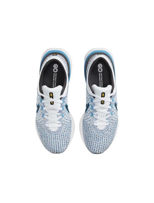 Tênis Nike React Infinity Run Flyknit 3 Masculino - Branco/Azul