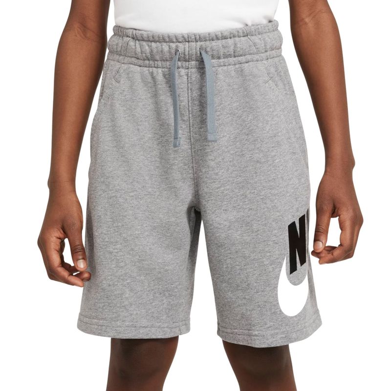 Shorts Nike Sportswear Club Fleece Infantil - Cinza Mescla