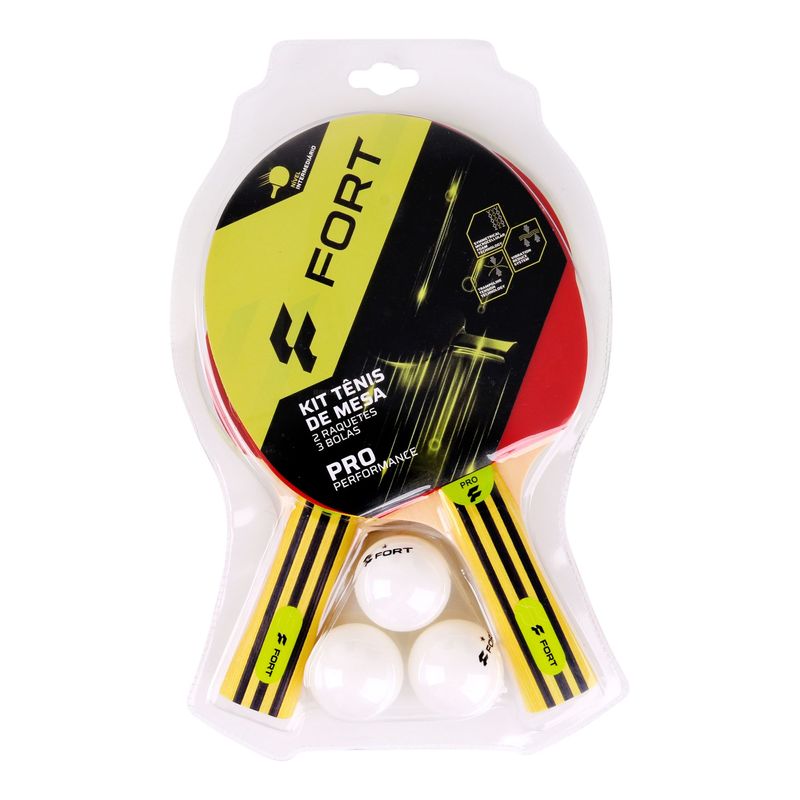 Kit-Tenis-de-Mesa-Fort-Pro-Unissex---Preta-Vermelha