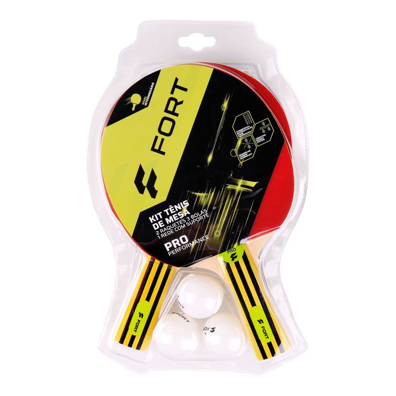 Kit-Tenis-de-Mesa-Fort-Pro-Unissex---Preta-Verde