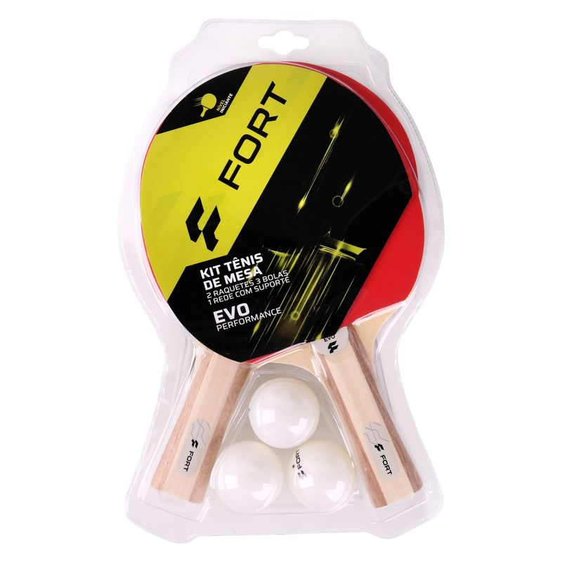 Kit-Tenis-de-Mesa-Fort-Evo-Unissex---Preta-Vermelha