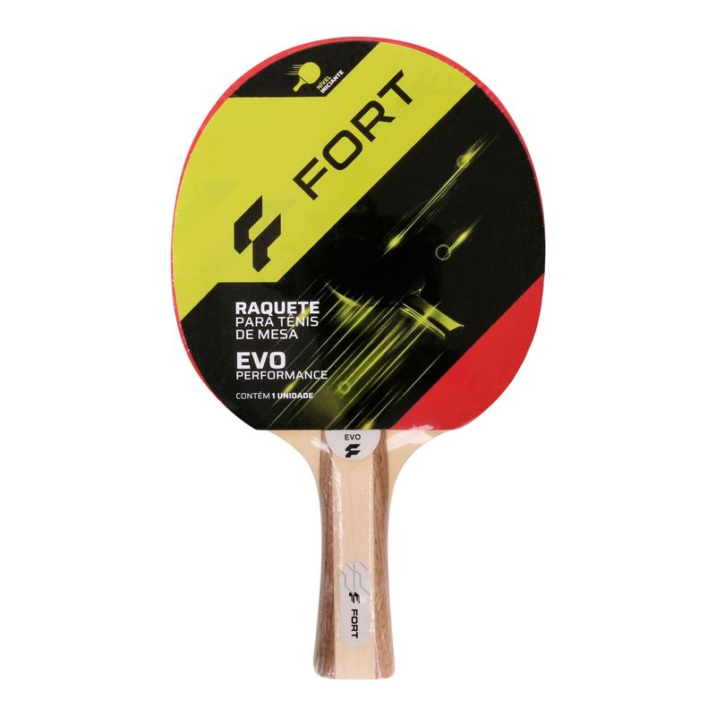 Raquete-Tenis-de-Mesa-Fort-Evo-Unissex---Vermelha-Preta