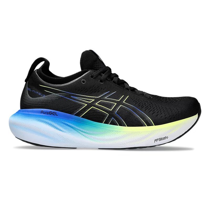 Tenis Asics Gel Nimbus 25 Masculino Preto Amarelo Bayard Esportes