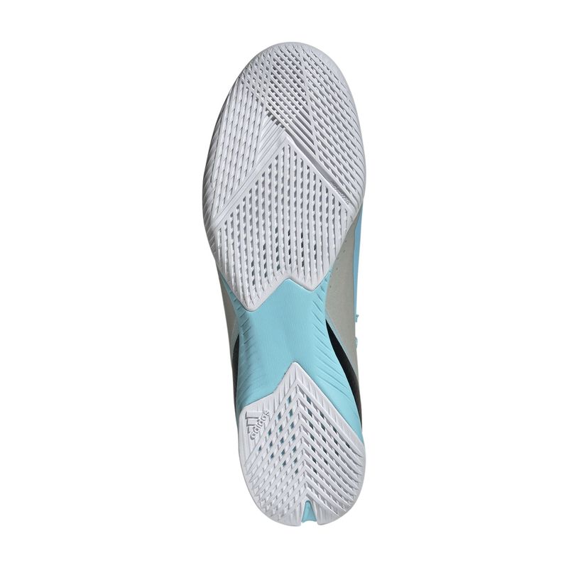 Chuteira-Futsal-Adidas-Messi.-3-X-Crazyfast-Masculina---Prata-Metalica-Azul