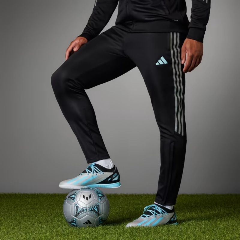 Chuteira Futsal Adidas Messi. 3 X Crazyfast Masculina - Prata Metálica/Azul