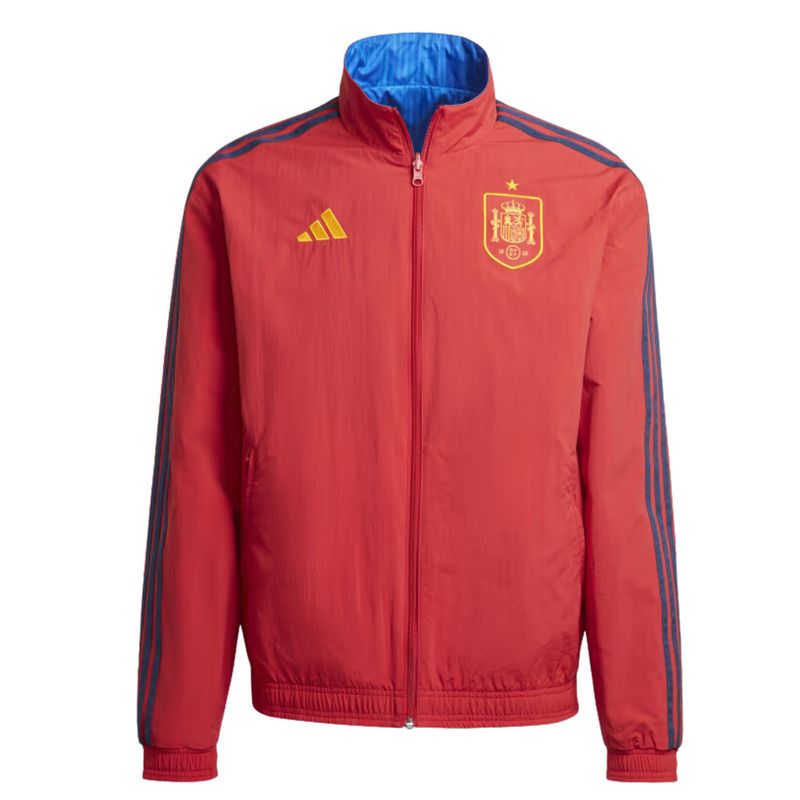 Jaqueta-Espanha-22-Dupla-Face-Adidas-Hino-Masculina---Azul-Vermelha