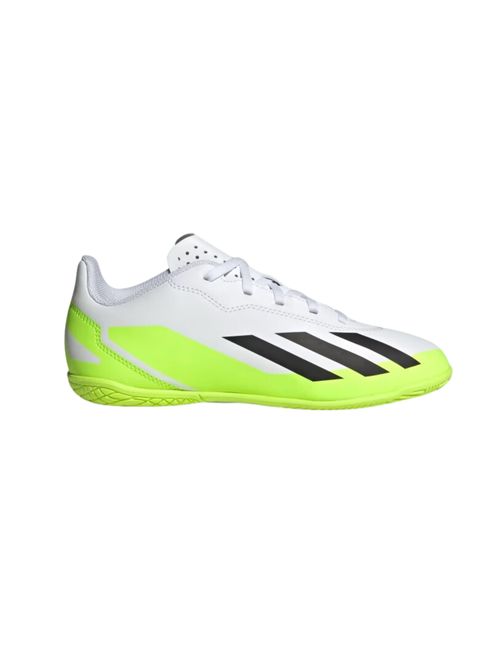 Chuteira Futsal Adidas X Crazyfast.4 Infantil - Branca/Verde