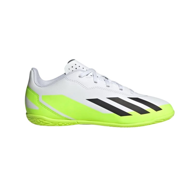 Chuteira X Futsal Adidas Crazyfast 4 Infantil - Branca/Verde